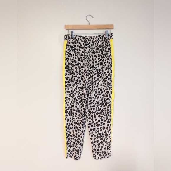 Anthropologie X Dolan Chartreuse and Leopard Pants - Picture 1 of 4